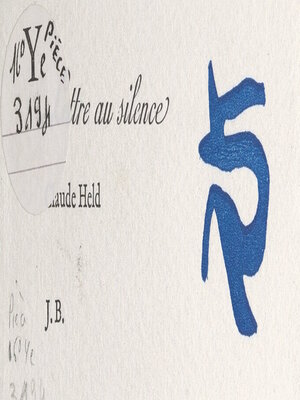 cover image of Lettre au silence